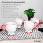 Sango Splash of Cheers 16oz. Red & White Coffee Mugs - Set of 14 - image 3