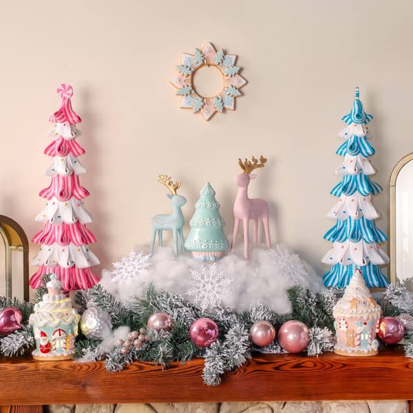 National Tree 8.5in. Pastel Christmas Tree Figurine