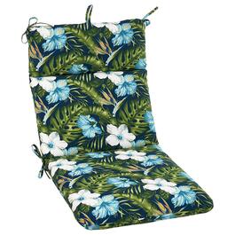 Jordan Manufacturing Floral High-Back Chair Cushion - Navy/Aqua