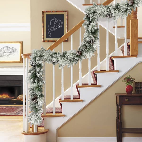 Puleo International 9ft. Life-Like Berkshire Spruce Garland