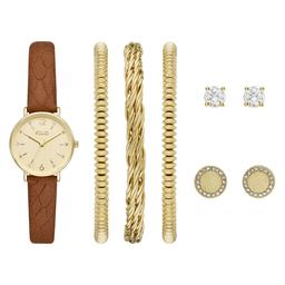 Womens Folio Gold-Tone Three Hand Watch Gift Set - FMDFL2052