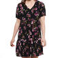 Womens Harlow & Rose Short Sleeve Floral Challis Tier Dress - image 3