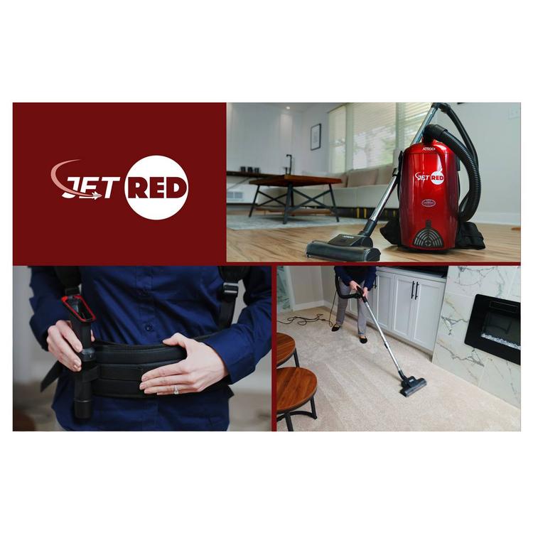 Atrix Jet Red HEPA Backpack Vacuum