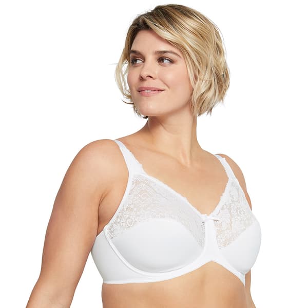 Lilyette Women`s Tailored Minimizer Bra with Lace Trim