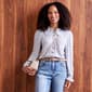 Womens Architect&#40;R&#41; Long Sleeve Plaid Peter Pan Collar Shirt - image 1