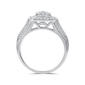 Nova Star&#174; Lab Grown Diamond Halo Cluster Cathedral Bridal Set - image 4