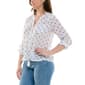 Plus Size Zac & Rachel 3/4 Roll Tab Sleeve Star Blouse - image 3