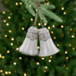 Northlight 2pc. Grey & White Embossed Bells Christmas Ornaments - image 1