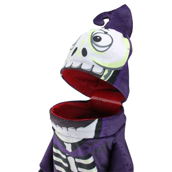 Northlight Animated Skeleton Halloween Trick or Treat Bag