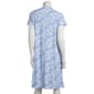 Womens Elizabeth & Nicole Short Sleeve Floral Lace Trim Nightgown - image 2