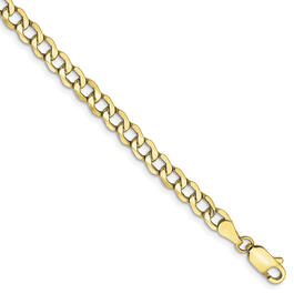 Mens Gold Classics&#40;tm&#41; 10kt 4.3mm 8in. Semi-Solid Chain Bracelet