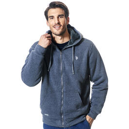 Mens U.S. Polo Assn.&#40;R&#41; Solid Sherpa Lined Hoodie