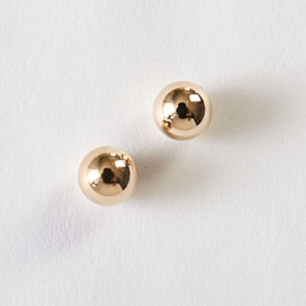 10kt. Yellow Gold Hollow Gold Ball Stud Earrings - image 