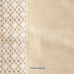 Salem Woven with Daisy Chain Lace Kitchen Curtains