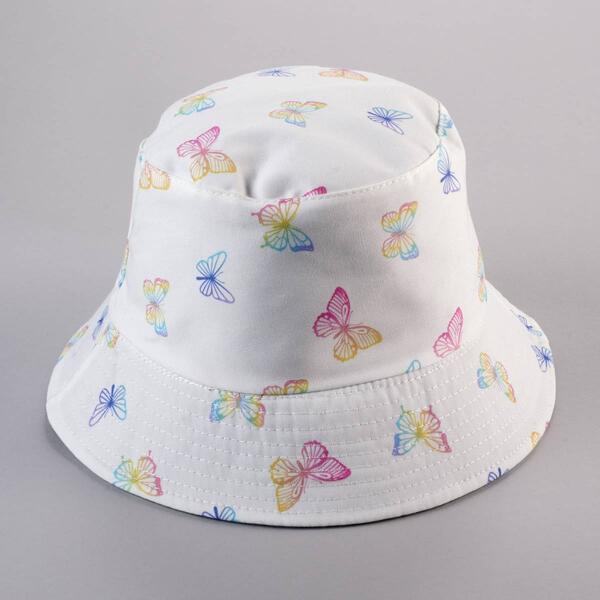 Girls Capelli&#40;R&#41; New York Reverse Butterfly Chambray Bucket Hat - image 