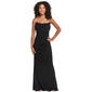 Juniors Crystal Doll Rhinestone X Back Drape Neck Gown - image 1