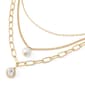 Steve Madden Pearl Stone Layered Necklace - image 3