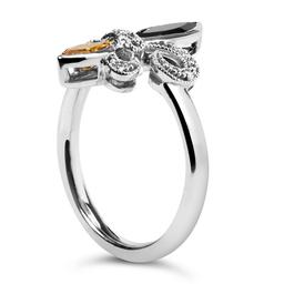 Haus of Brilliance Sterling Silver Black Onyx & Citrine Ring