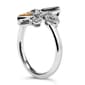 Haus of Brilliance Sterling Silver Black Onyx & Citrine Ring - image 4