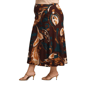 Plus Size 24/7 Comfort Apparel Brown Print Maxi Skirt - image 2