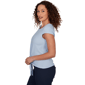 Petite Emaline Sapphire Serenade II Cap Sleeve Textured Blouse - image 4