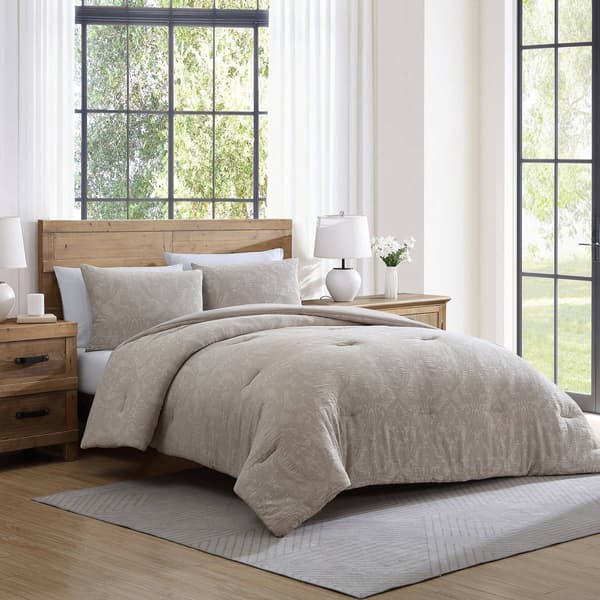Tahari Home Camille Jacquard Damask Cotton 3pc. Comforter Set