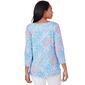 Womens Ruby Rd. Patio Party Elbow Sleeve Floral Lace Blouse - image 3