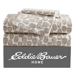 Eddie Bauer Little Creek Pine Cone Cotton Flannel Sheet Set