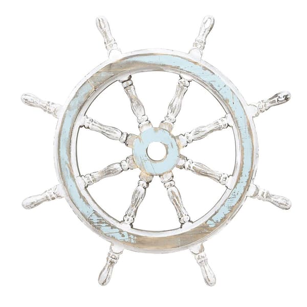 9th & Pike&#40;R&#41; Coastal Ship Wheel Wall Decor