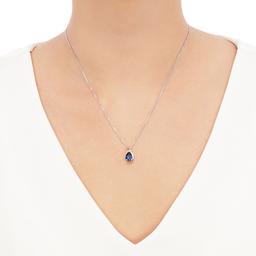 Gemstone Classics™ Lab Created Sapphire 10ky & Silver Pendant