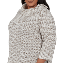 Plus Size Alfred Dunner Luxe Be A Lady Cowl Neck Sweater