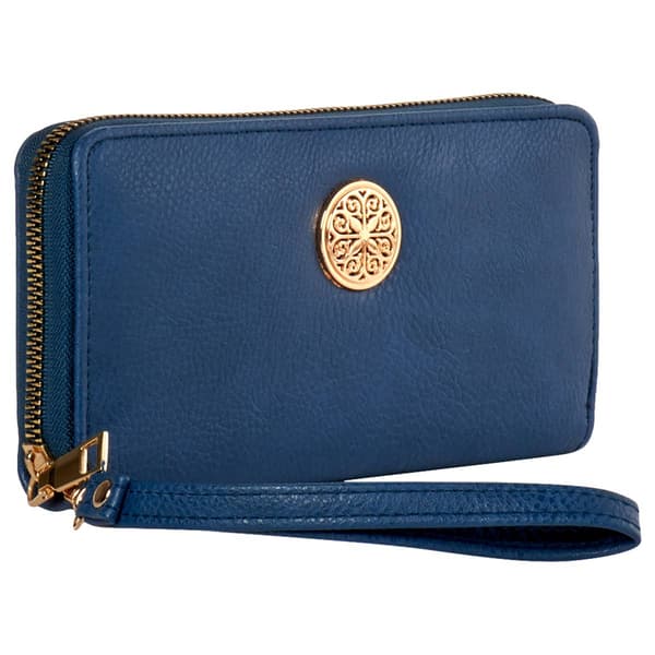 Sasha Distressed Large Zip-Around Wristlet