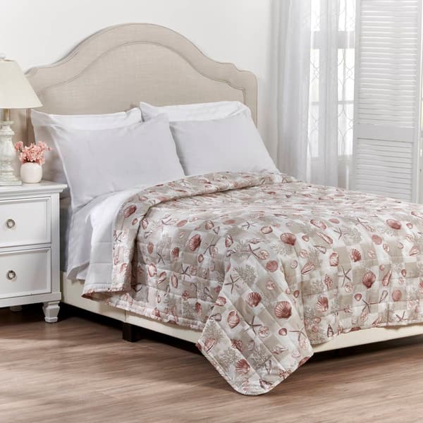 Ashley Cooper(tm) Shell Patch Coral Quilt - image 