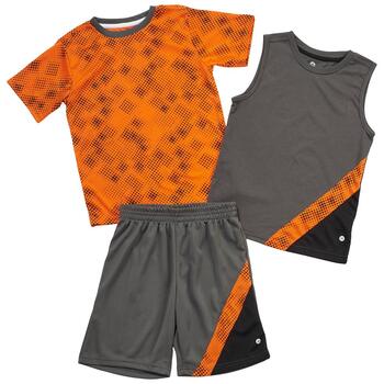 Boys (8-12) RBX 3pc. Active Shorts Set - Vibrant Orange - Boscov's