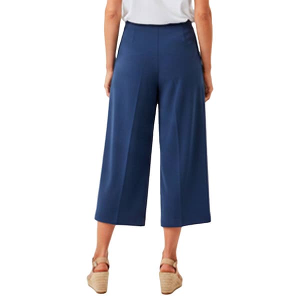 Petite AK Anne Klein Pull On Seam Wide Leg Crop Dress Pants
