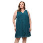 Plus Size SLNY Chiffon Beaded Shoulder Open Jacket Dress - image 3