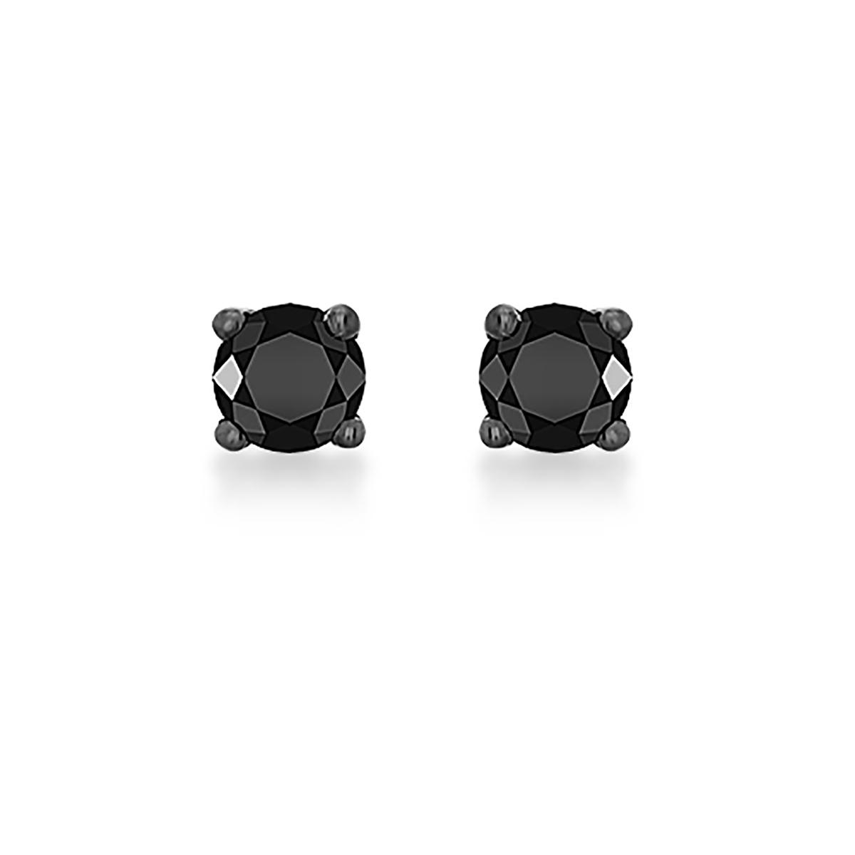 Diamond Classics™ 10kt. White 1/2ctw. Black Diamond Stud...