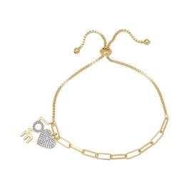 Accents by Gianni Argento Love & Heart Charm Bracelet