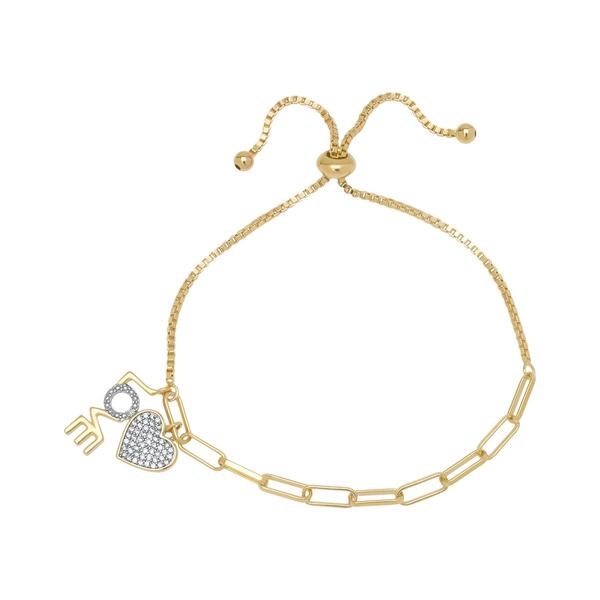 Accents by Gianni Argento Love & Heart Charm Bracelet - image 