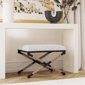 Linon Home Decor Ashburn Campaign Accent Striped Stool - image 7