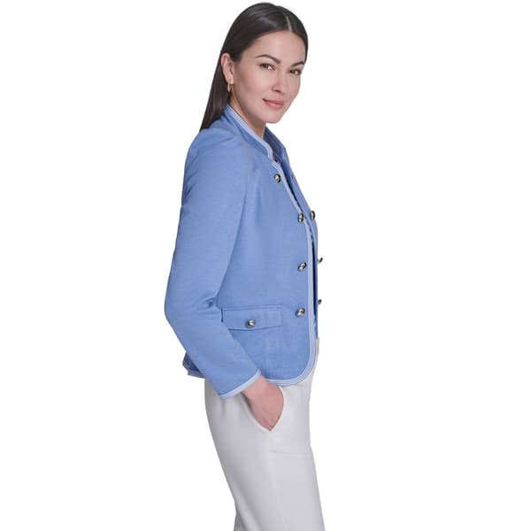 Womens Tommy Hilfiger Long Sleeve Solid Blazer w/ Button Details