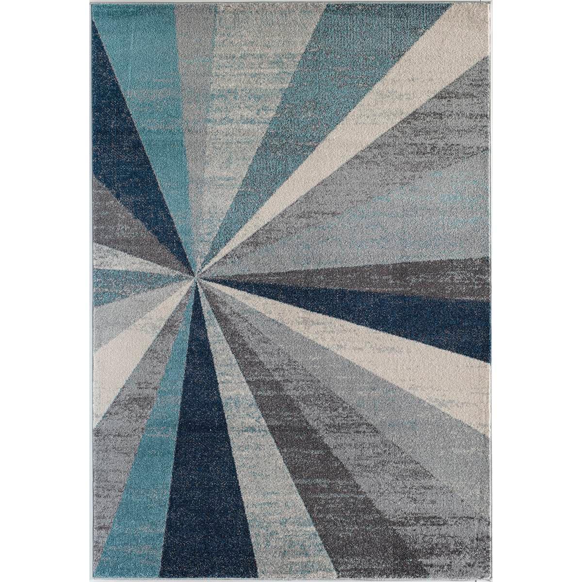 Rugs America™ Kaia Hale Blue Geometric Contemporary Area...