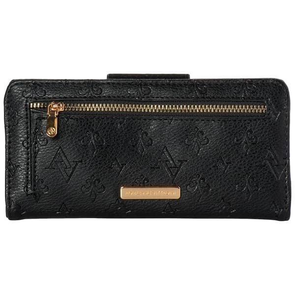 Womens Adrienne Vittadini Long Embossed Wallet with Tab Closure - image 