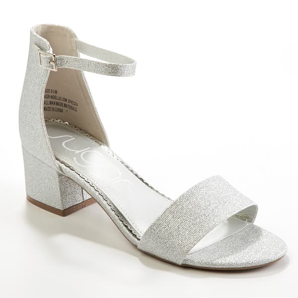 Womens Sugar Noelle Low Sling Back Sandals - Silver - image 