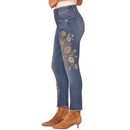 Plus Size Democracy “Ab”solution® High Rise Floral Skinny Jeans