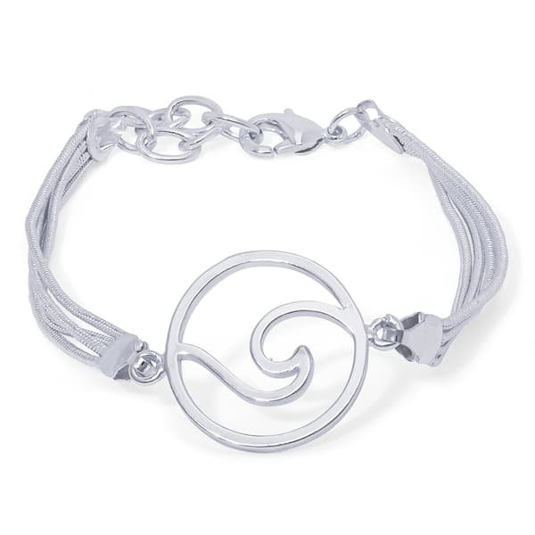 Multi-Strand Encircled Wave Design Bracelet - image 