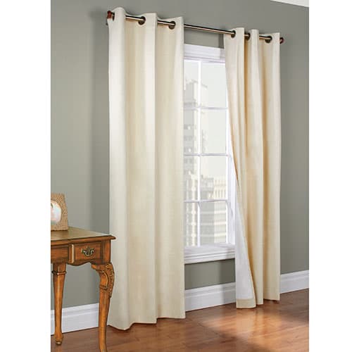 Weathermate Grommet Pair Curtains - Natural - image 