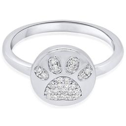 Nova Star® 1/10ctw. Lab Grown Diamond Paw Ring in Sterling Silver