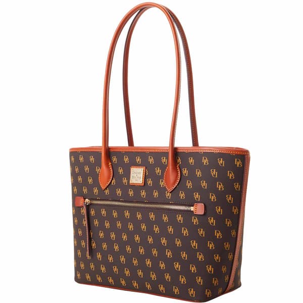 Dooney &amp; Bourke Gretta Tote with Logo - Brown Tmoro