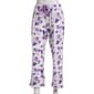 Womens MUK LUKS&#40;R&#41; Purple Floral Cloud Knit Cropped Pajama Pants - image 1